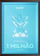 Placa reflexiva 1 milhão e pulseira Fruitfy black